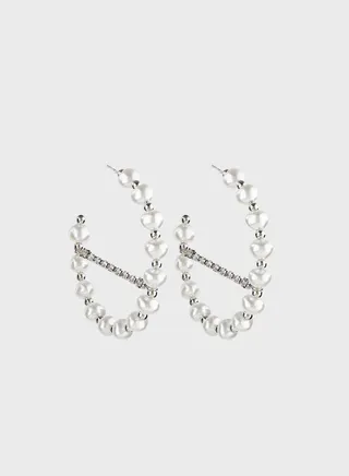 Pearl Diamante Earrings