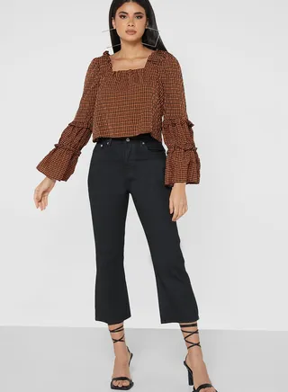 Pocket Detail Straight Pants