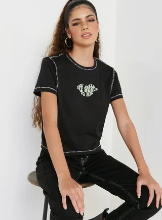 Crew Neck Graphic T-Shirt