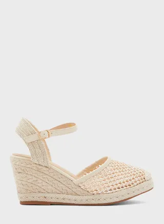 Weaved Raffia Wedge Sandal