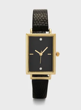 Pearl Detail Rectangle Watch