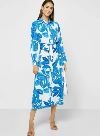 Printed Shirt Dress