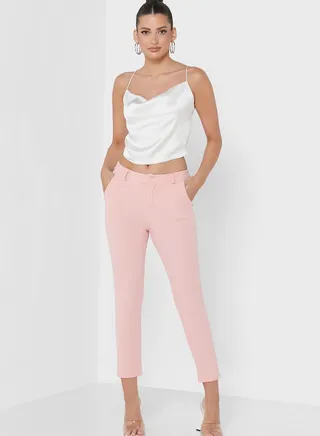 High Waist Ankle Pants