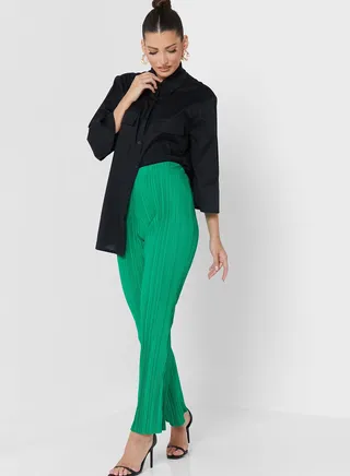 Striped Flared Bottom Pants
