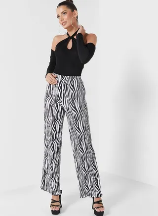 Striped High Waist Pants