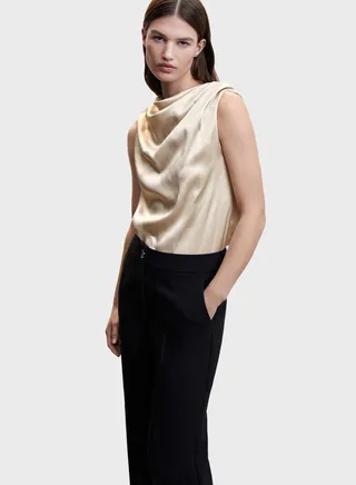 Cowl Neck Satin Top