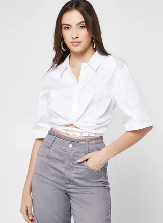 Front Knot Crop Top