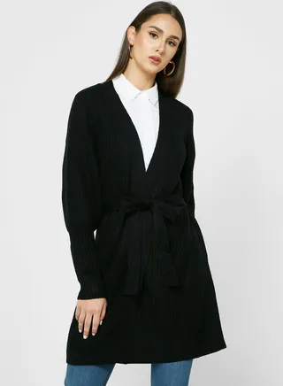 Wrap Style Longline Cardigan