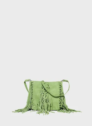 Fringes Leather Crossbody Bag