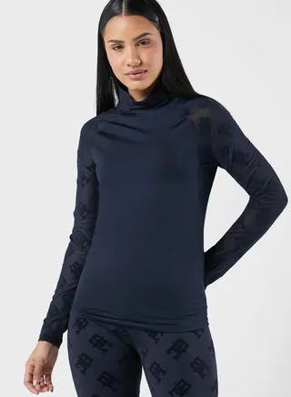 Slim Monogram Flock Top