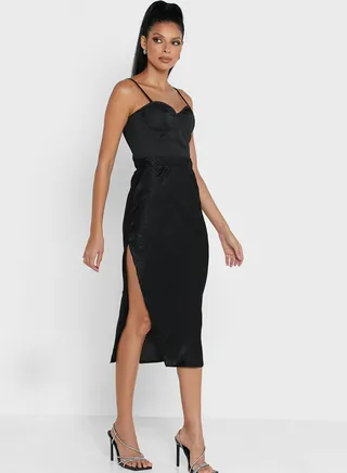 Side Slit Midi Skirt