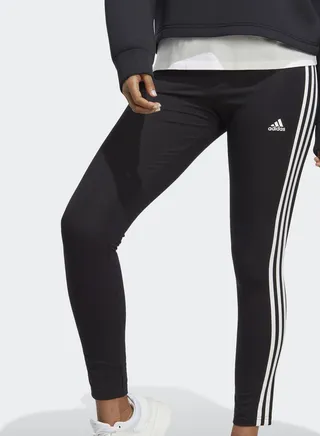 Essentials 3-Stripes High-Waisted Single Jersey Leggings