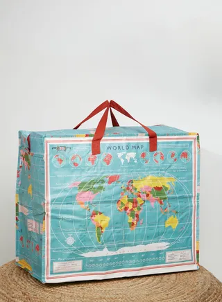World Map Jumbo Storage Bag