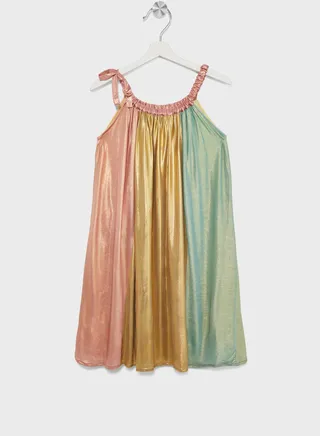 Multicolor Shimmery Metallic Dress