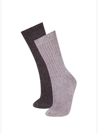 2 Pack Woman High Cut Socks
