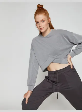 Cut Out Detail Sport Sweatshirt