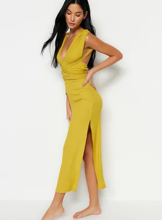 Slit Detail Beach Dress