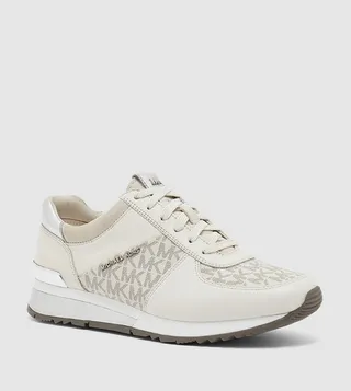 ALLIE Monogram Detail Lace Up Sneakers