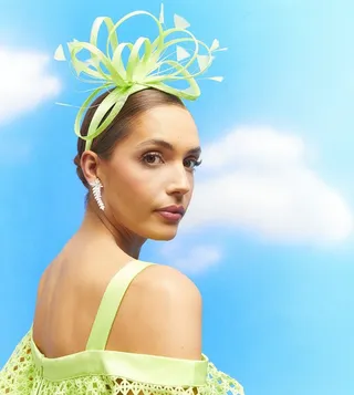Lisa Tan Loop and Feather Detail Headband