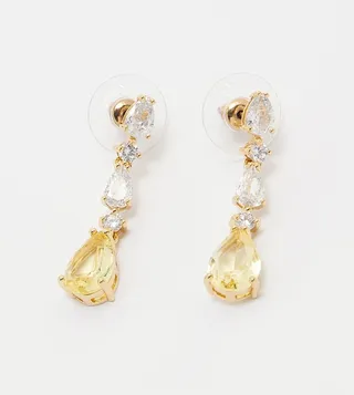 RHEIMS Stone Embellished Drop Earrings