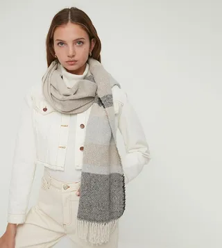 Color Block Patterned Scarf