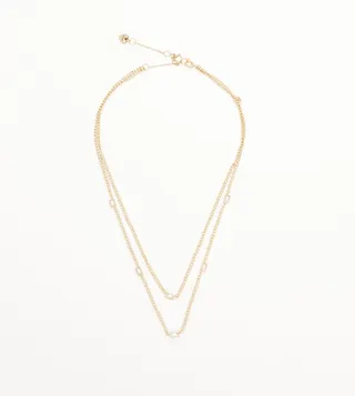 BARAEN Stone Detail Layered Necklace