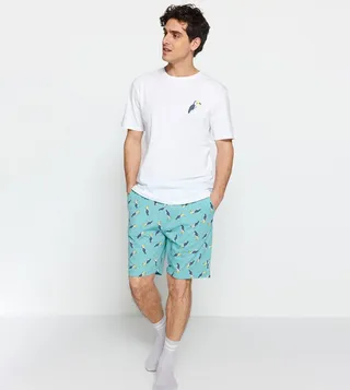 Printed Shorty Pajama Set