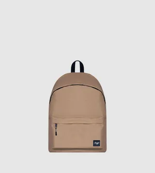Badge Detail Zippered Backpack
