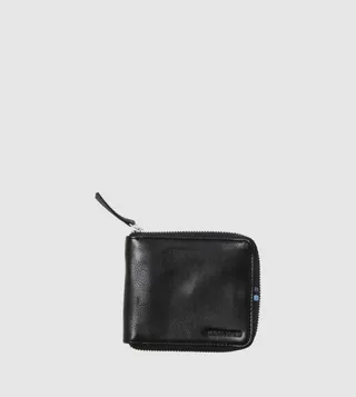Textured Leather Bi-Fold Wallet