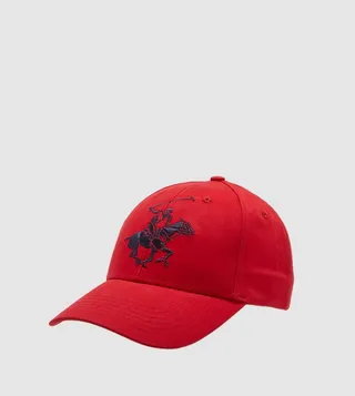 Logo Printed Cap-Red