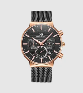 Classic Multifunction Black Dial Watch