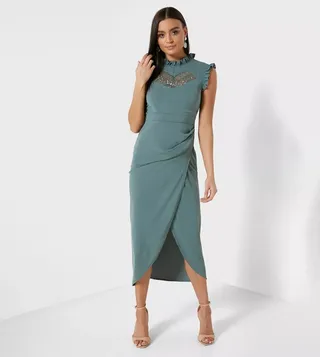 Round Neck Sleeveless Midi Dress