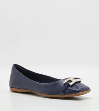 QAELDAN Square Toe Ballerinas