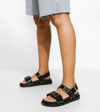 Pu Buckle Detail Sporty Dad Sandals