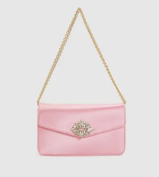 Caroline Chain Accent Flap Clutch