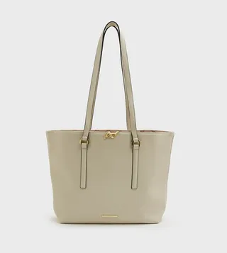 LALAENTAR Metal Accent Tote Bag