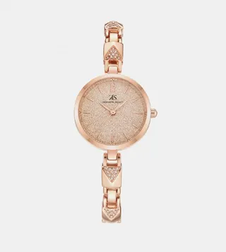 Rose Gold Dial Analog Watch