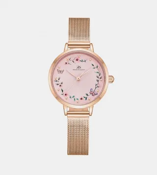 Pink Dial Analog Watch