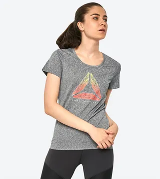 Logo Printed Round Neck Osr Reflect T-Shirt