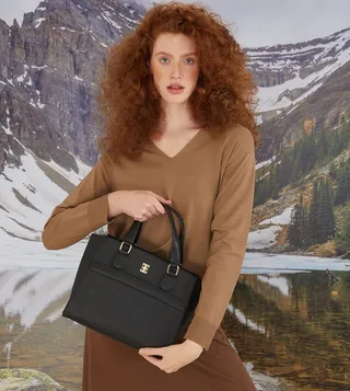 Logo Detail Satchel Bag
