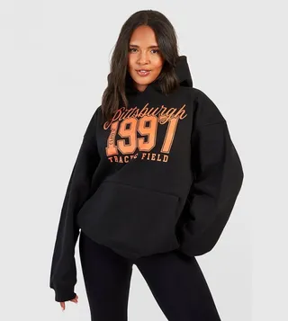 Pittsburgh Slogan Printed Hoodie