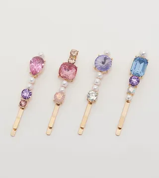 TILAVETH Multipack Crystal Embellished Hairpins