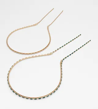 JESSICAA 2 Pack Embellished Headbands