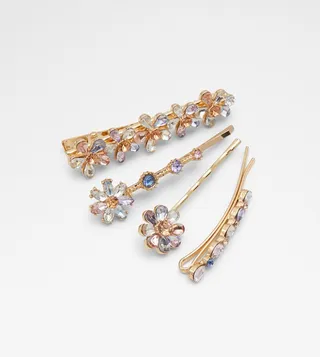 HUOL 4 Pack Embellished Hair Clips