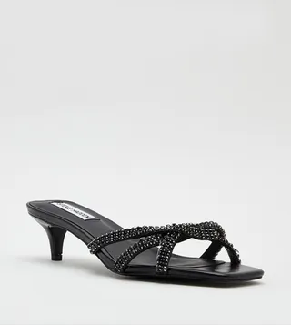 KARENA Embellished Kitten Heel Sandals