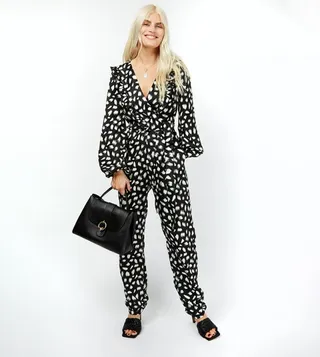 Printed Satin Jumpsuit