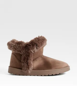 Fur Trim Mini Cosy Boots