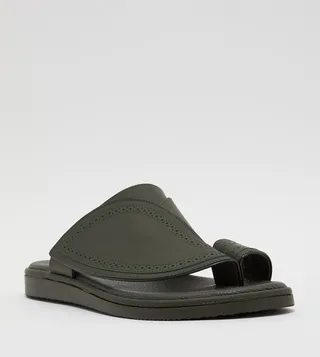 Laser-Cut Detail One-Toe Sandals