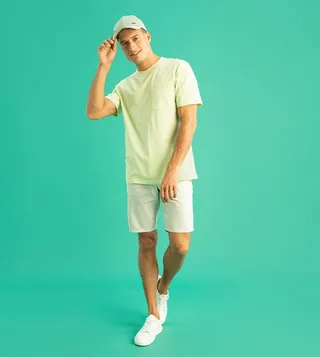Regular Fit Button Closure Shorts