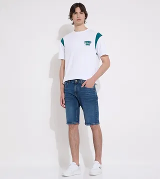 Faded Denim Shorts